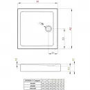 Акриловый поддон 100x100 см Radaway Doros C Compact Stone Anthracite SDRC1010-05-64S