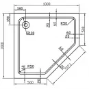 Акриловый поддон 100x100 см Vincea VST-2AP-1010