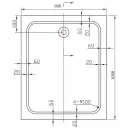 Акриловый поддон 100x80 см Vincea VST-2AR-8010