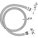 Душевой шланг Cisal Shower ZA0090102A 150 см, никель матовый