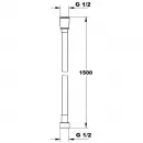 Душевой шланг Paffoni ZFLO071BO 150 см, белый матовый