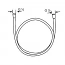 Душевой шланг Kludi Suparaflex White 6107191-00 125 см, хром/белый