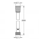 Душевой шланг Grohe Rotaflex 28413001 200 см, серебряный