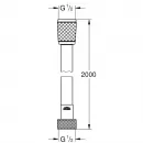 Душевой шланг Grohe Rotaflex 28413002 200 см, серебряный