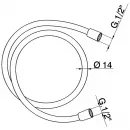 Душевой шланг Cisal Shower ZA00904024 150 см, золотой