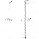 Душевая штанга Gessi Gessi316 54042#707 82,8 см, черный хром матовый