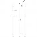 Душевая штанга Wonzon & Woghand WW-SL04-BG 65,4 см, золотой матовый