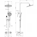 Душевая система Wonzon & Woghand Muse Selesta WW-B4113-BG 255 мм, с термостатом, золотой матовый
