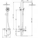 Душевая система 250 мм Vincea Cube VSFS-1C1BG