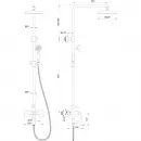 Душевая система Wonzon & Woghand Steam WW-88739008-CR 228 мм, со смесителем, хром