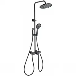 Душевая система Wonzon & Woghand Muse Selesta WW-B4113-MB 255 мм, с термостатом, черный матовый