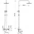 Душевая система Boheme Stick Spirale 128-BRB.4 300 мм, со смесителем, бронза матовая