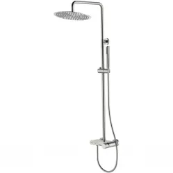 Душевая система Boheme Stick Spirale 128-NB.4 300 мм, со смесителем, никель матовый