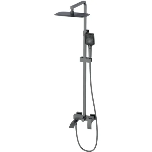 Душевая система Wonzon & Woghand Fit WW-88739009-BGM 300x200 мм, со смесителем, темный графит матовый