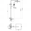 Душевая система 250 мм BelBagno Luce LUC-VSCM-NERO