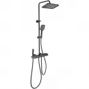 Душевая система Wonzon & Woghand Muse Legato WW-B4129-MB 300x200 мм, с термостатом, черный матовый