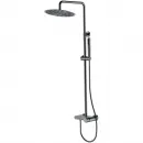 Душевая система Boheme Stick Spirale 128-SGM.4 300 мм, со смесителем, графит глянец