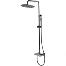 Душевая система Boheme Stick Spirale 128-SGM.4 300 мм, со смесителем, графит глянец