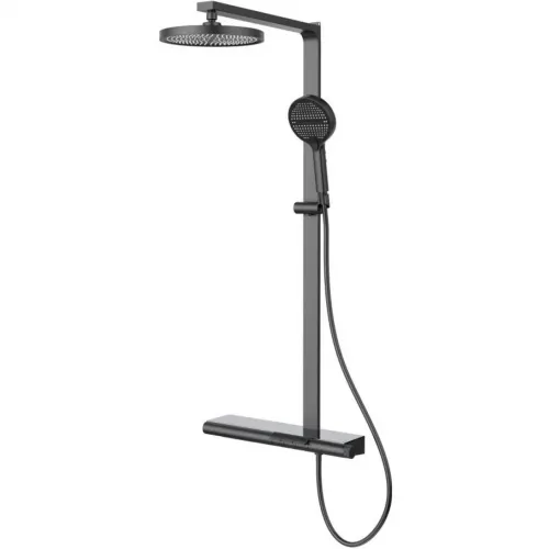 Душевая система Vincea Aspire VSFS-4AS1GM 260 мм, со смесителем, вороненая сталь
