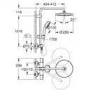 Душевая система 250 мм Grohe New Tempesta Cosmopolitan System 26670000