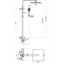 Душевая система 250 мм BelBagno Luce LUC-VSCM-ORO