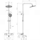 Душевая система Wonzon & Woghand Inn 2 WW-A3006-T1-CR 230 мм, с термостатом, хром