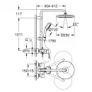 Душевая система 250 мм Grohe New Tempesta Cosmopolitan System 26673000