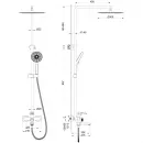 Душевая система Wonzon & Woghand Frame WW-88739010-CR 300 мм, со смесителем, хром