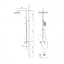 Душевая система Vincea Cube VSFS-4C12GM 315x210 мм, со смесителем, вороненая сталь