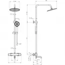 Душевая система Wonzon & Woghand Stay 4 WW-A3007-T1-CR 230 мм, с термостатом, хром