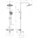 Душевая система Wonzon & Woghand Stay 1 WW-B3051-A1-MB 230 мм, с термостатом, черный матовый