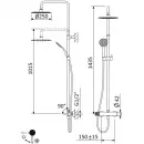 Душевая система 250 мм Cezares Leaf LEAF-CDA-25-L-NOP