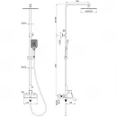 Душевая система Wonzon & Woghand Flex WW-88047072-BG 250 мм, со смесителем, золотой матовый
