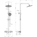 Душевая система Wonzon & Woghand Stay 1 WW-B3051-A-BG 230 мм, с термостатом, золотой матовый