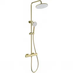 Душевая система Wonzon & Woghand Stay 1 WW-B3051-A-BG 230 мм, с термостатом, золотой матовый