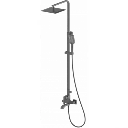 Душевая система Wonzon & Woghand Flex WW-88047072-BGM 250 мм, со смесителем, темный графит матовый