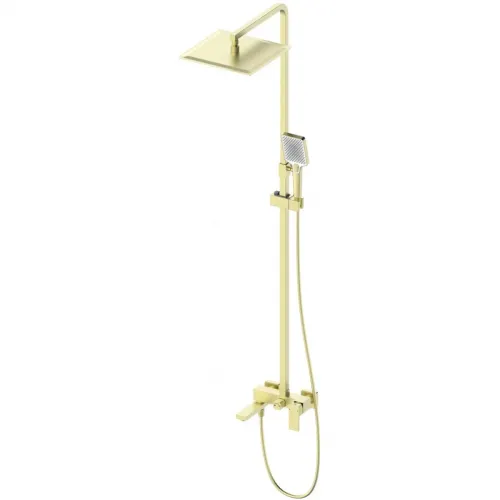 Душевая система Wonzon & Woghand Cube WW-88739016-BG 300 мм, со смесителем, золотой матовый