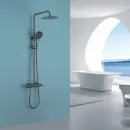 Душевая система Abber Emotion AF8816NG 250 мм, со смесителем, никель