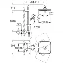 Душевая система 250 мм Grohe New Tempesta Cosmopolitan System 26689000