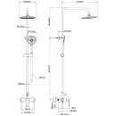Душевая система Wonzon & Woghand Blend WW-A30103-MB 224 мм, со смесителем, черный матовый