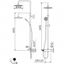 Душевая система 300 мм Cezares Leaf LEAF-CDA-30-L-01