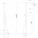 Душевая система Abber Daheim AF8260L 250 мм, с термостатом, хром