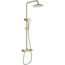 Душевая система Wonzon & Woghand Muse Corno WW-A30653-BG 224 мм, со смесителем, золотой матовый