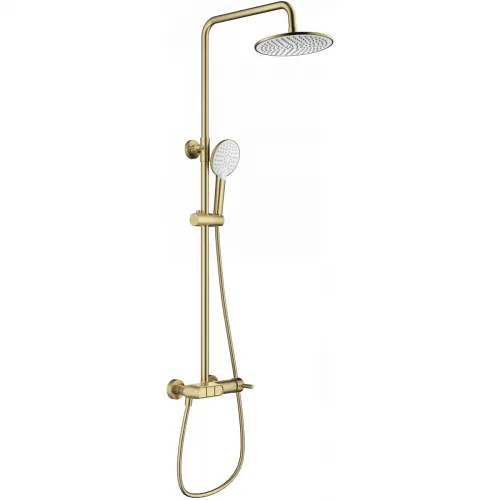Душевая система Wonzon & Woghand Muse Corno WW-A30653-BG 224 мм, со смесителем, золотой матовый