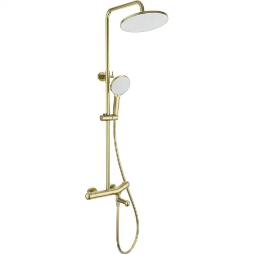 Душевая система Wonzon & Woghand WW-B3057-A-BG 255 мм, с термостатом, золотой матовый