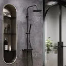 Душевая система Damixa Scandinavian Pure 936730300 со смесителем, 250 мм, черный матовый