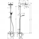 Душевая система для ванны с термостатом Hansgrohe Crometta E 240 1jet Showerpipe 27298000