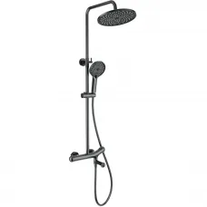 Душевая система Wonzon & Woghand WW-B3057-A-BGG 255 мм, с термостатом, темный графит матовый