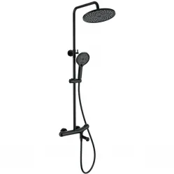Душевая система Wonzon & Woghand WW-B3057-A-MB 255 мм, с термостатом, черный матовый
