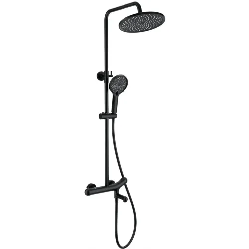 Душевая система Wonzon & Woghand WW-B3057-A-MB 255 мм, с термостатом, черный матовый